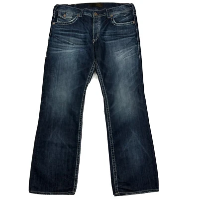 Pantalones de mezclilla Keith 1921 para hombre 40x34 pierna recta botón mosca guante occidental funciona Foto 1 de 4