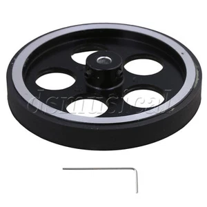 300mm Black Aluminum Rubber Meter Encoder Wheel for Rotary Encoder 95mm Diameter - Picture 1 of 12