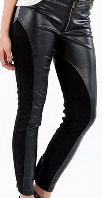 Pantalón Element Slivie imitación cuero (M) negro Foto 1 de 1