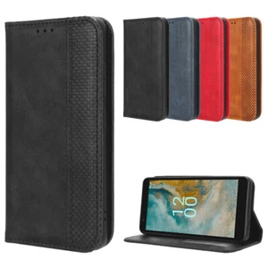Funda de cuero magnético a prueba de golpes para teléfono Nokia C02 4G con soporte - Imagen 1 de 24