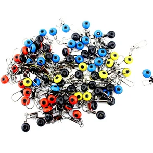 90pcs 3 Color Mixed Fishing Line Slide Clip Barrel Swivel with Interlock Snap - Picture 1 of 12