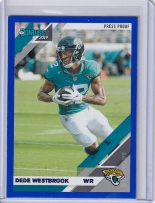 2019 DONRUSS BLUE PARALLELS DEDE WESTBROOK JAGUARS PRESS PROOF - C1734 - Image 1 of 2