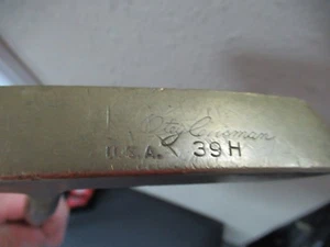 RARE ORIGINAL WOODEN SHAFT LEATHER GRIP OTEY CRISMAN 39H PUTTER 35 INCHES - Picture 1 of 8