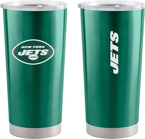 NFL New York Jets 20 once Bicchiere Gameday in acciaio inox di marchi con logo NUOVO - Foto 1 di 2