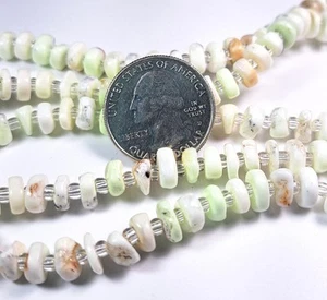8-12mm Lemon Turquoise Heishi Gemstone Beads 8-Inch Strand - Picture 1 of 1