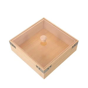  Wood Cake Stand with Lid Covered Pastry Plate Cookie Display Container - Picture 1 of 12