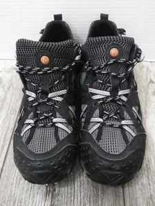 Merrell Continuum Vibram Men’s Sneakers Sz 9 BLACK Mesh Waterproof Sports Hiking - Picture 1 of 16