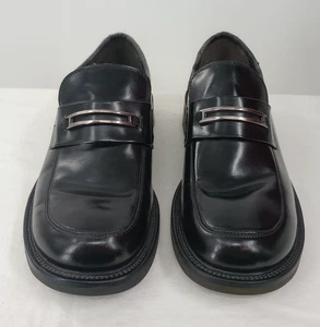 Vintage Skechers Herren Leder Halbschuhe Slipper klobig Y2K elegante Schuhe Größe 9,5 LESEN - Bild 1 von 23