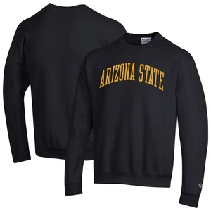 Men's Champion Black Arizona State Sun Devils Basic Arch Fleece Pullover - Picture 1 of 3