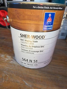 1 Gallon Sherwin Williams Sher-wood Bac Wiping Stain Chestnut Base - Picture 1 of 1