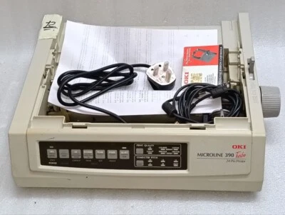 Oki MICROLINE 390 TURBO 24 pin Standard Dot Matrix Printer 220V #12 - Image 1 of 4