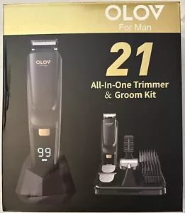 Olov 21 All-in-One Trimmer & Groom Kit für Männer schwarz neu versiegelt $34,00 - Bild 1 von 2