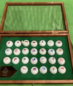 MLB 1990 Major League Baseball Golf Ball 26 Team Logo Collezione con Vetrina - Foto 1 di 12