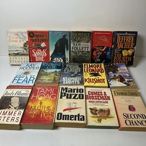 Lot Of 16 Mixed Fiction Paperback Books - Steel, Puzo, Hoag, Coonts, Hooper, Dod - Picture 1 of 3