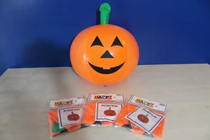 3x aufblasbarer Kürbis *HAPPY PUMPKIN* Pool Party Fest Dekoration Halloween 40cm - Bild 1 von 3