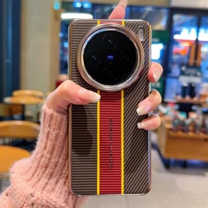 For ViVO X200 Pro Mini, Hybrid Carbon Fiber Pattern Plating Frame Cover Case - Picture 1 of 14