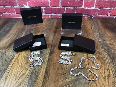 Lot of 3 - MICHAEL ANTHONY Triple Rope BRACELET Twisted Textured STAINLESS STEEL - Image 1 of 4