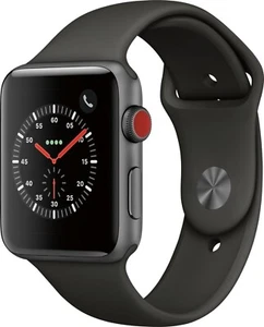 Apple Smart Watch 3 42mm Space Gray Alu Case Sport Band MTGT2LL/A GPS + Cellular - Picture 1 of 14