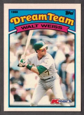 1989 Topps Kmart Dream Team #4 Walt Weiss - Oakland A's - Image 1 of 2