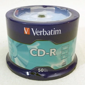 Verbatim CD-R 50-Pack 700MB / 52x Speed / 80 Minute NEW - Picture 1 of 4
