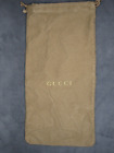 Lot 2 Vintage Gucci Brown Cotton Drawstring Shoe Dustbags Storage Bags