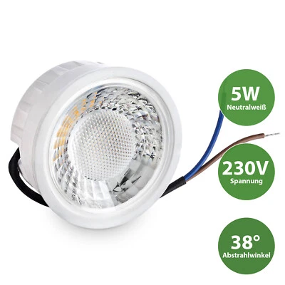LED Leuchtmittel Modul ultra flach 2,3cm Spot 5W 4000K neutralweiß dimmbar 230V - Bild 1 von 2
