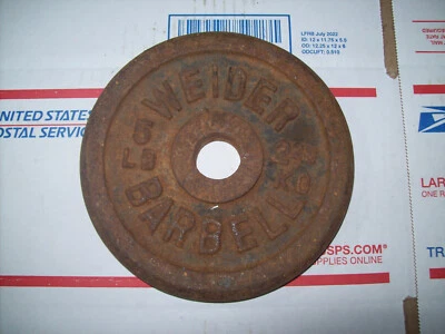 1 de colección 5 lb. PLACAS DE PESAS DE EJERCICIO WEIDER BARBELL BodyBuilding Strongman Fitness Foto 1 de 2