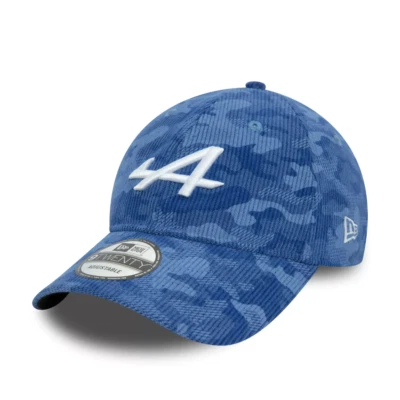 Alpine F1 Team Official New Era Camo Cord Baseball Cap Blue - Image 1 of 4