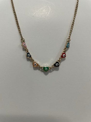 VETEMENTS collana gioielli personalizzata oro multicolore cuore ojo