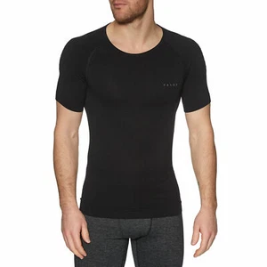 Falke Warm Short Sleeve Base Layer Top - Black Tight Fit - Picture 1 of 2