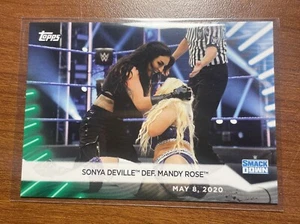 2021 Topps WWE Women's Division Green 5/50 #12 Sonya Deville / Mandy Rose - Picture 1 of 5