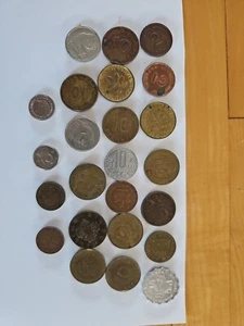 Old Foreign World Coin Lot  See Pics 24 Coins! Estate Find  - Picture 1 of 9