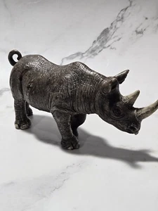 SCHLEICH Black Rhino Bull D-73527, Rare Find - Picture 1 of 13
