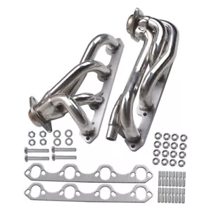 Fit Ford F150 F250 Bronco 88-96 5.8L V8 Shorty Stainless Exhaust Manifold Header - Picture 1 of 10
