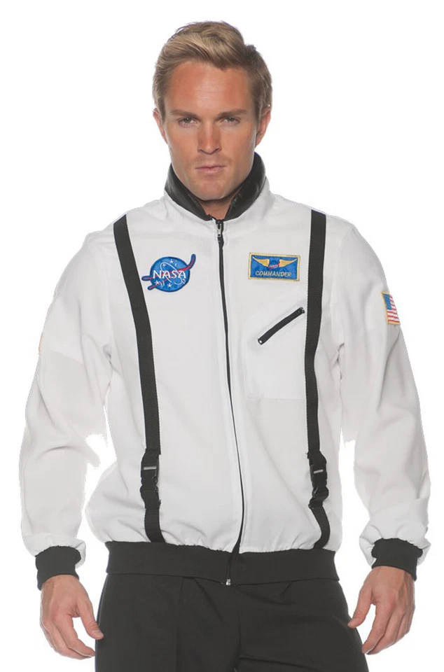 Disfraz de chaqueta espacial inspirada en la NASA (blanco) Foto 1 de 1