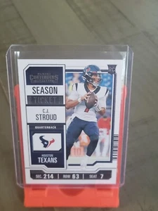 2023 Panini Contenders CJ Stroud Base Season Ticket RC #40 Houston Texans - Picture 1 of 6