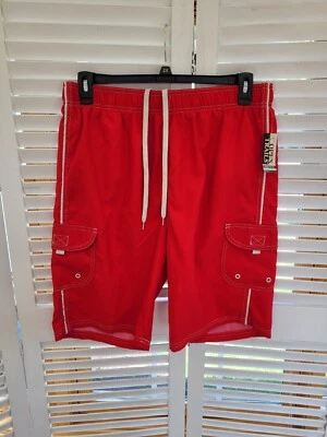 Vintage Open Trails Men's Swim Shorts Size M - Image 1 of 4