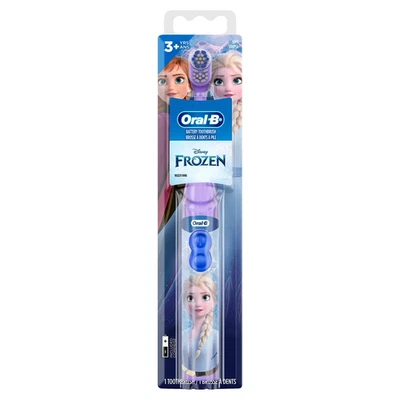 Cepillo de dientes eléctrico Oral-B Kids Frozen Disney Elsa púrpura para niños Foto 1 de 4