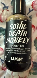 LUSH Kitchen Exclusive Sonic Death Monkey Shower Gel Vegan Coffee & Cocoa 3.3 oz - Picture 1 of 2