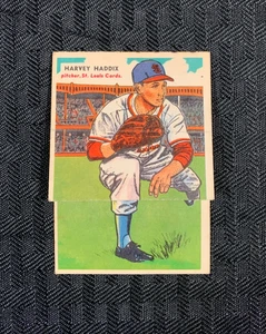 1955 TOPPS DOUBLEHEADERS HARVEY HADDIX CARDINALS & ED LOPAT YANKEES EX+ - Picture 1 of 2