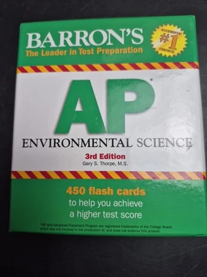 Barron's AP Environmental Science Flash Cards 3rd Edition -GOOD - Image 1 of 4