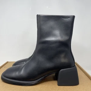 Vagabond Ansie Black Leather Heeled Boots Womens Shoes Size 9 - Picture 1 of 7