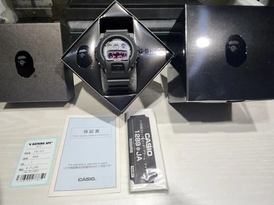 CASIO G-Shock BAPE Collaboration DW-6900 Negro Limitado 1000 Piezas Sin Usar Foto 1 de 4