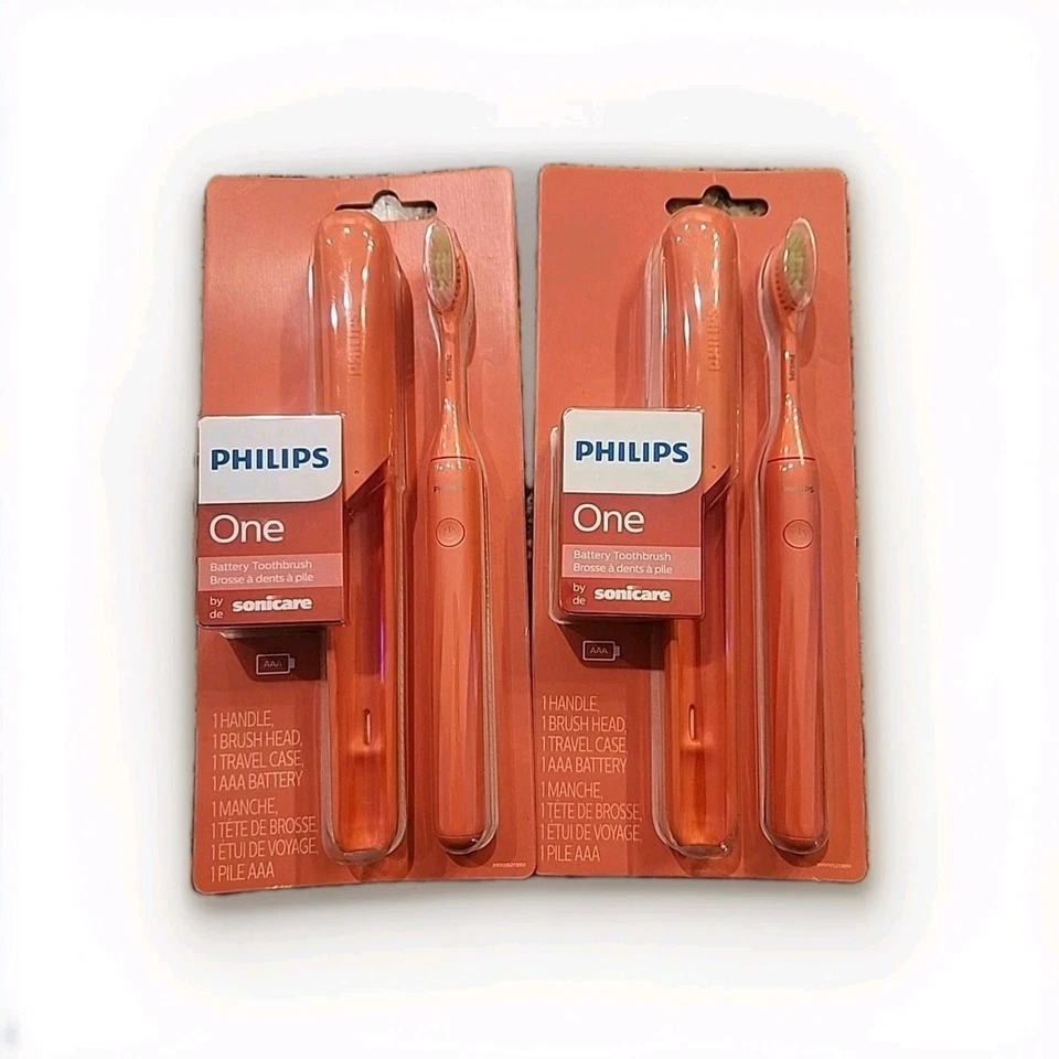 2x Philips One by Sonicare Cepillo de dientes a batería Miami Coral NUEVO Envío rápido y gratuito Foto 1 de 1