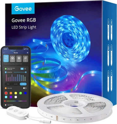 Govee Wifi LED Strip 5M, Smart RGB LED Streifen, App-Steuerung, Musik Sync, Funk - Bild 1 von 4