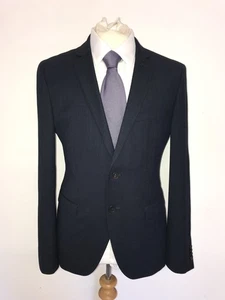 HUGO BOSS - Mens Slim Fit DARK BLUE WOOL SUIT - 40 Reg - W34 L32 - GORGEOUS - Picture 1 of 11