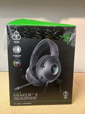 Razer Kraken V3 X Wired USB Gaming Headset: Lightweight Build - Triforce 40mm - Image 1 of 4