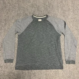 Rag & Bone Sweater Mens XL Gray Color Block Lightweight Raglan Academia Minimal - Picture 1 of 9