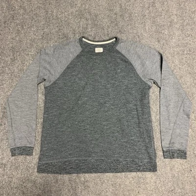 Rag & Bone Sweater Mens XL Gray Color Block Lightweight Raglan Academia Minimal - Image 1 of 4