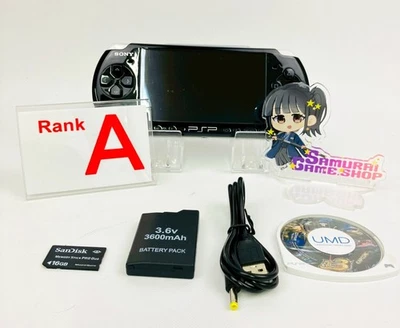 PSP-3000 Piano Black Console A Rank & New Battery USB Cable Set Sony PlayStation - Image 1 of 4